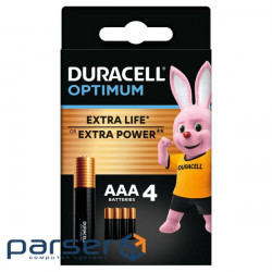 Батарейка DURACELL Optimum AAA 4шт/уп (5015596)