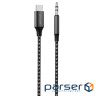 Кабель AUX Proove SoundMesh Type-C to 3.5mm (1m) gray (ACSM00004801)