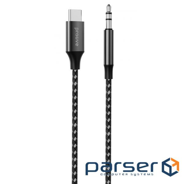 Кабель AUX Proove SoundMesh Type-C to 3.5mm (1m) gray (ACSM00004801)
