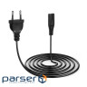 Кабель живлення від мережі PC-184, Black, 2 м, ColorWay, CEE 7/16 - IEC C7, 2x0.5 мм2 (CW-CBP085-BK)