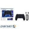 Геймпад PlayStation 5 Dualsense BT, Midnight Black (USB-C кабель) (1000051651)