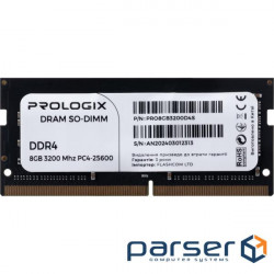 Модуль пам'яті PROLOGIX SO-DIMM DDR4 3200MHz 8GB (PRO8GB3200D4S)