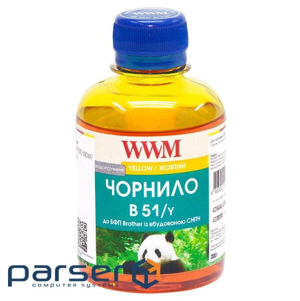 Чорнило WWM Brother DCP-T300/T500W/T700W 200г Yellow Water-soluble (B51/Y)