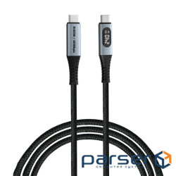 Дата кабель USB-C to USB-C 1.2m with display 240W black Verbatim (31849)