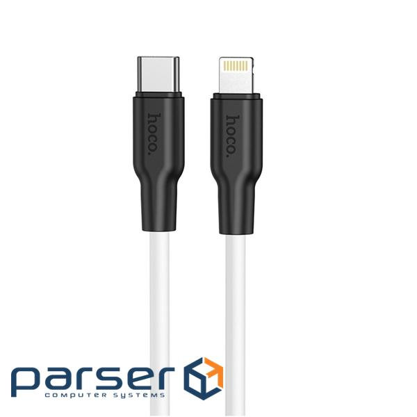 Кабель HOCO X21 Plus Type-C to iP 3A, 20W, 1m, black and white (6931474742162)