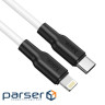 Кабель HOCO X21 Plus Type-C to iP 3A, 20W, 1m, black and white (6931474742162)