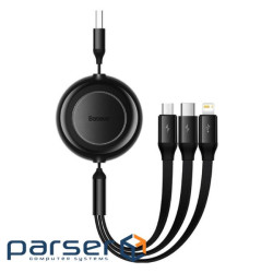 Кабель Baseus Bright Mirror 2 Series Retractable 3-in-1 Fast Charging Data Cable USB to (CAMJ010001)