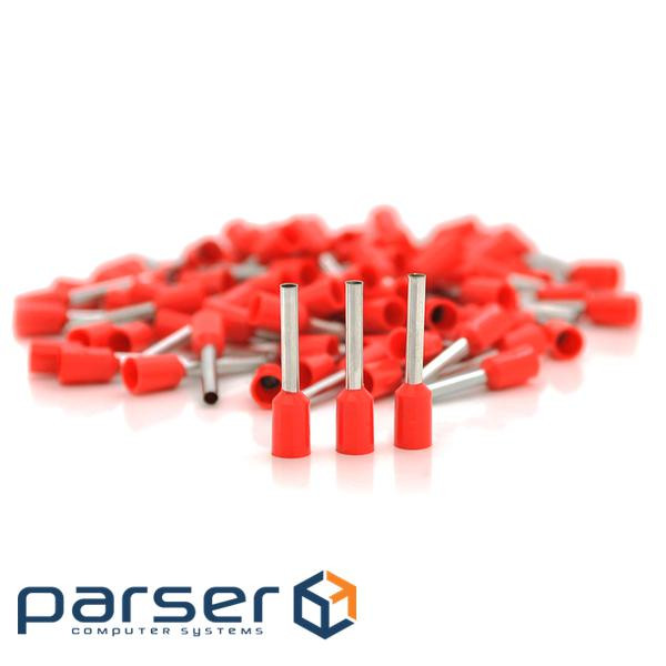 Кабельний наконечник VE0512, 0,5мм перетин затискання кабелю, довжина мідної трубки 12мм, ізоляція, ,