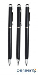 Стилус - ручка для ємнісних екранів, чорний (комплект 3 шт.) (S0690x3) CHINA