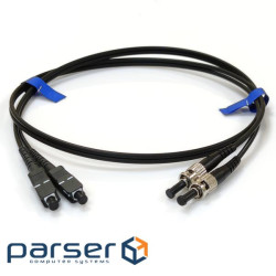 Patch cord ST / UPC-SC / UPC MM (G50-OM3) 2m black Duplex (UPC-2STSC(MM)D(ON)BK)