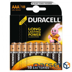Батарейка Duracell AAA лужні 18 шт. в упаковці (5000394107557 / 81546741) (5000394107557 / 81546741)