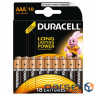Батарейка Duracell AAA лужні 18 шт. в упаковці (5000394107557 / 81546741)