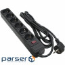 Мережевий фільтр живлення PATRON 3.0 m3*1mm2 (SP-1063) 6 розеток BLACK (EXT-PN-SP-1063)