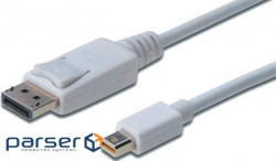 Кабель мультимедійний miniDisplayPort to DisplayPort 3.0m Digitus (AK-340102-030-W)