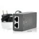 POE injector 12V 1A (12W) with 10/100 / 1000Mbps Ethernet ports + power cable (0416)