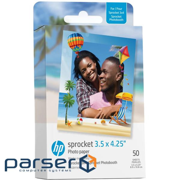 Фотопапір Sprocket Zink 3.5"x4.25" Глянцевий, самоклеючий, 50 листів (HPIZ3X450) (HPIZ3X450)