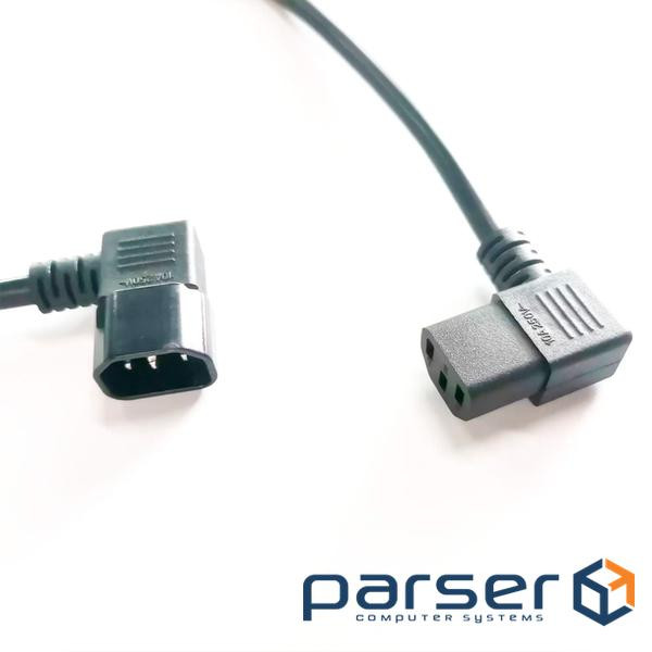 Кабель живлення вторинний PC-monitor 2m, 3x1, 5 мм&sup2,, 3pin, IEC C13-C1 (PC-IEC C13-C14 CU90)