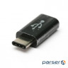 Перехідник PowerPlant micro USB to Type C (KD00AS1260)