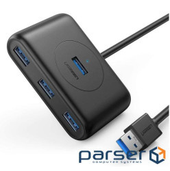 USB Hub Ugreen 4-port 2m USB 3.0 Active, CR113 Black (20291) (20291 black)