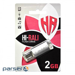 Флеш-накопичувач USB 2GB Hi-Rali Rocket Series Silver (HI-2GBRKTSL)