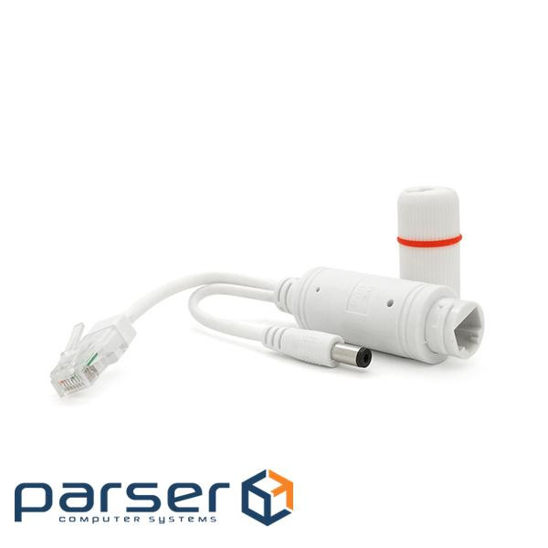 POE спліттер 48V-12V, RJ45 (10 / 100Мбіт) + POE 48V, White (SZPOE48V)