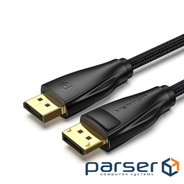 Кабель Vention DisplayPort v1.4 3 м Black, 8K 60 Hz, 4K 144Hz, 2K 165Hz, 1080P 240Hz (HCCBI)
