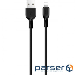 Кабель HOCO X20 Flash USB-A to Lightning 1м Black (6957531068808)