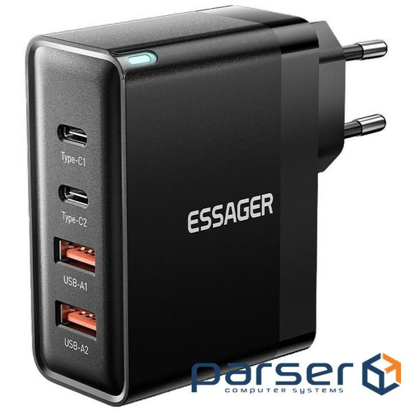 Зарядний пристрій 2xUSB-C + 2xUSB 100W Essager (ECT2CA-QYB01-Z)