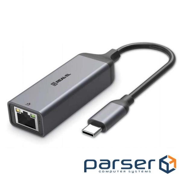 Мережевий адаптер USB-C2.0 REAL-EL CE-150 Space Gray (EL123110004)