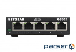 Network switch Cisco SG350X-48-K9-EU Тип - управляемый 3-го уровня, форм-фактор - в стойку, количество портов - 54, порты - SFP+, Gigabit Ethernet, комбинированный, возможность удаленного управления - управляемый, коммутационная способность - 176 Гбит/ с, размер таблицы МАС-адресов - 64000 Кб, корпус - Металический, 48x10/ 100/ 1000TX, 2хSFP+ Netgear GS305 (GS305-300PES)
