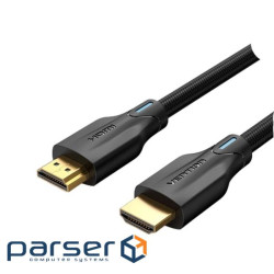 Кабель Vention Cotton Braided 8K HDMI-HDMI v2.1 Cable 2M Black (AAUBH)