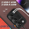 Фільтр живлення ColorWay CW-CHE34PDB 3 троянд /4USB GaN3 Pro