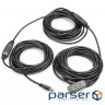 Активний подовжувач PowerPlant USB 3.0 AM-AF, 20 м (CA912865) чорний 