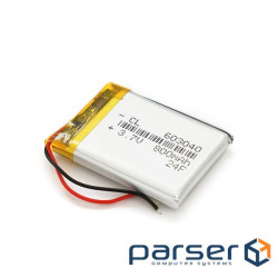 Літій-полімерний акумулятор 6 * 30 * 40mm (Li-ion 3.7В 650мА &middot, год) (603040) ) (603040)