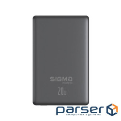 Батарея універсальна Sigma X-power SI10A7QL-MAG grey 10000mAh, Magnetic wireless 15W (4827798955116)