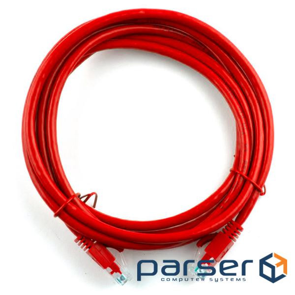 Патч-корд литий RITAR, UTP, RJ45, Cat.5e, 30m, червоний, Cu (мідь ) (04307)