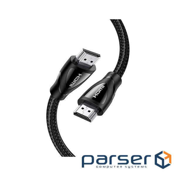 Кабель мультимедійний HDMI M to HDMI M 5.0m braided HD140 black Ugreen (80405)