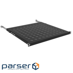 Полиця ZPAS 19, 0.5U, глибина 650 мм, кріплення 650-750 мм, 70кг максимально, чорна (W-8264-650-161) (W-8264-650-161)