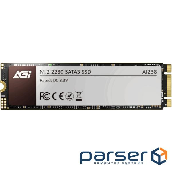 SSD 512Gb AGI AI238 M.2 2280 SATA 2.5" 3D NAND QLC, Retail (AGI512G80AI238)