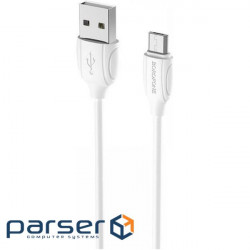 Cable BOROFONE BX19 Benefit Micro-USB 1m White (BX19MW)