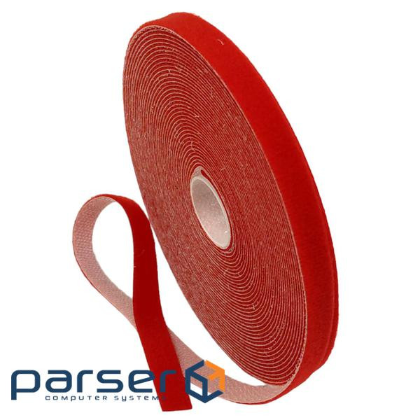 Стяжка-липучка, 12 мм x 10 м, моток, червона , EPNew (GTM-1210RDZ-E5)