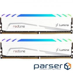 Модуль памяти для компьютера DDR5 32GB (2x16GB) 6800 MHz Redline RGB White Mushk (MLB5C680CKKP16GX2)