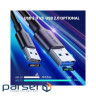 Дата кабель USB 3.0 AM to USB-C 1.5m 3A US184 black Ugreen (20883) (90403219)