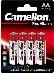 Батарейки Camelion Plus Alkaline AA (LR6) 4 шт (C-11100406) (4260033150325)
