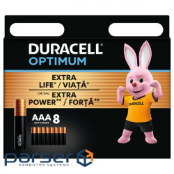 Батарейка DURACELL Optimum AAA 8шт/уп (5015602)