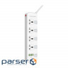 Мережевий фільтр PROLOGIX PR-SC4408W White, 4 розетки, 4xUSB, 2м