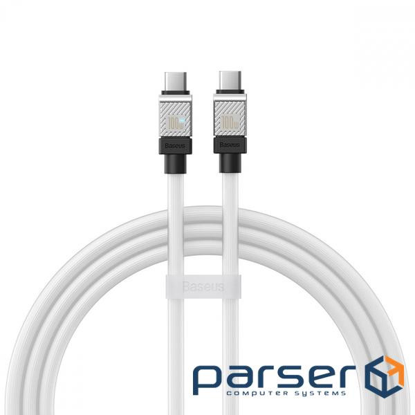 Кабель BASEUS CoolPlay Series Fast Charging Cable Type-C to Type-C 100W 1м White (CAKW000202)