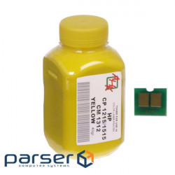 Тонер HP CLJ CP1215/CP1515/CM1312 40г Yellow+chip AHK (1500160)