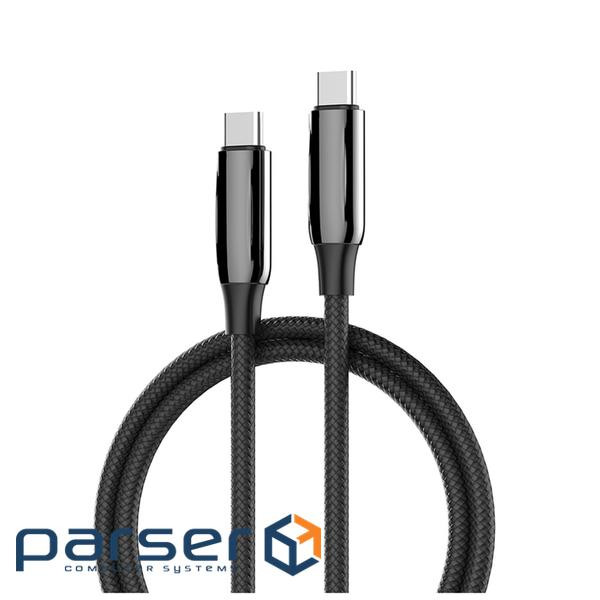 Кабель Type-C-Type-C, 1 м, Black, ColorWay, 240 Вт , 5A, PVC / Aluminum Alloy (CW-CBPDCC069-BK)