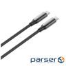 Кабель Type-C-Type-C, 1 м, Black, ColorWay, 240 Вт , 5A, PVC / Aluminum Alloy (CW-CBPDCC069-BK)